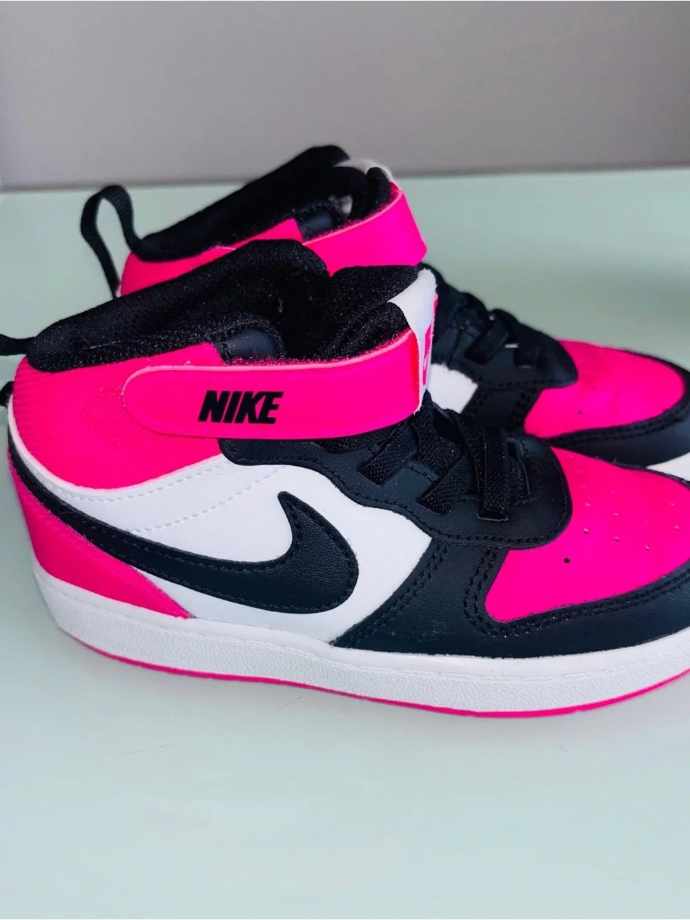 Nike Toddler High Top Sneakers Size 10C Pink/Black EU27